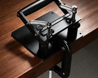 Leather Skiving Machine Manual Thinning Strip Belt Skiver Cutting Peeler Splitter Cowhide Stainless Steel Peeling Upgraded Black