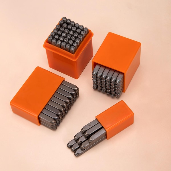 27/36Pcs Alphabet Stamp Set Leather Number Metal Stamping Punch Kit Steel Die Embossing DIY Jewelry Metal LOGO 3mm