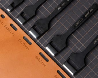 Leather Hole Punch Tool Oval Hole Cutter Belt Strap Watch Band Flat Punches Heavy Duty Oblong Leathercraft Craft Design Tool