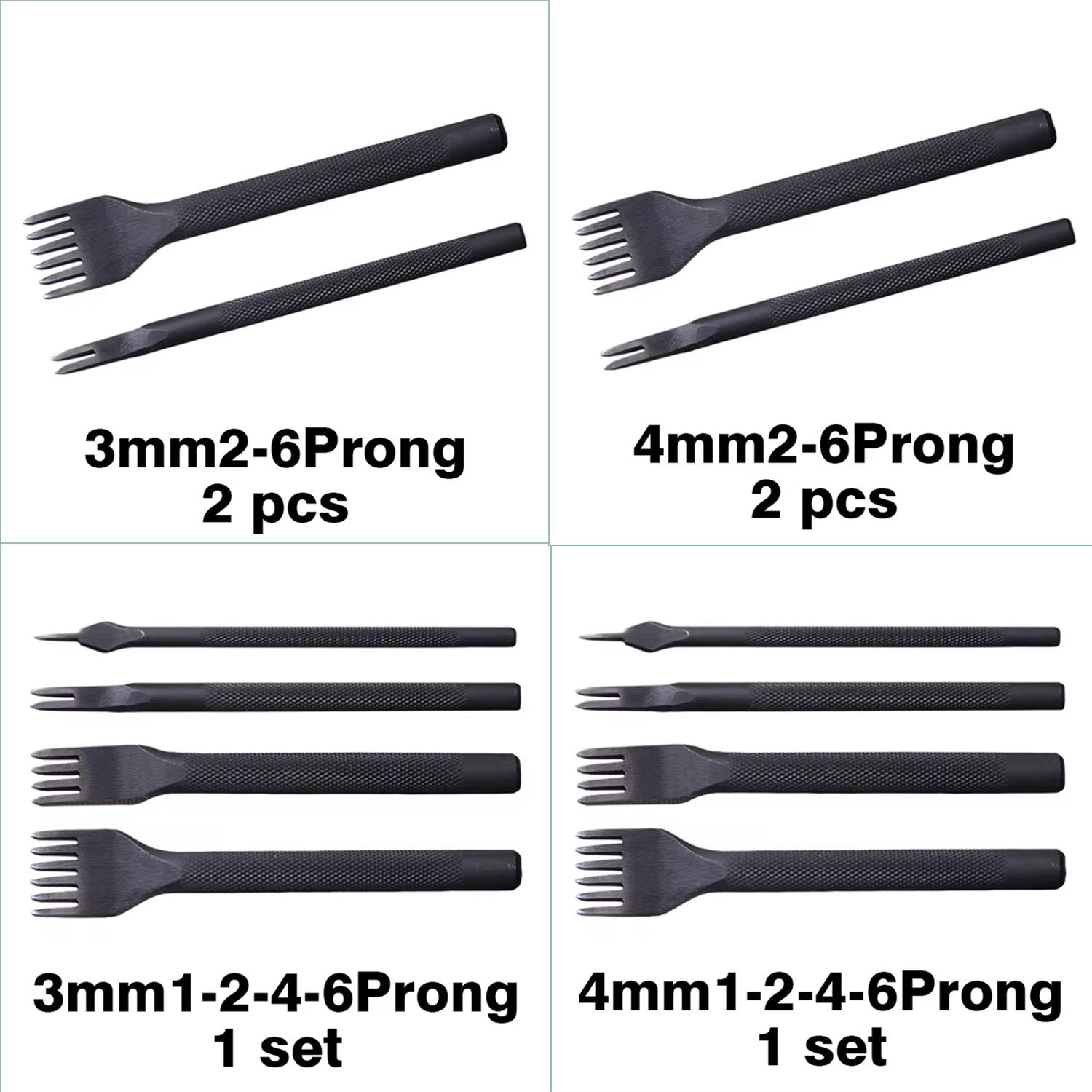 Leather Craft Hole Punch Diamond Pricking Iron Set Prongs Punches Hole ...