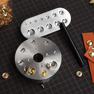 Leather Rivet Setter Tool Stainless Steel Rivet Snap Button Installation Base Setting Eyelets for Home Handmade DIY Tools