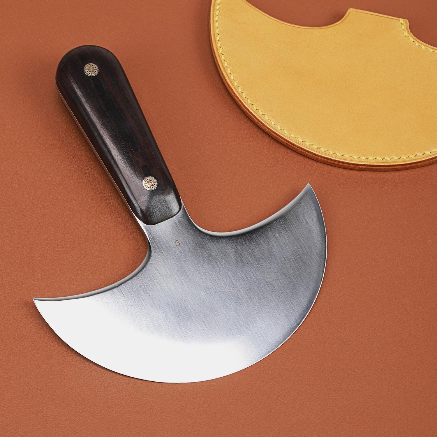 Professional Leather Knife in 3 sizes Ultra Sharp Round Head Craft Skiving Cutting Tools DIY Handmade Senior Leather Tools