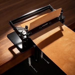 Large Manual Leather Skiving Machine Skin Thinning Belt Skiver Strap Splitter Peeling Machine DIY Leather Craft Tools (L)