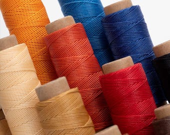 12 Colors Waxed Thread Set For Leather Sewing Wax String Hand Stitching Polyester Thread  Waxed Linen Leather Craft Needle and Thread kit