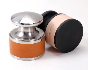 960g Heavy Leather Hand Pressed Stainless Brass Leatherweight Paperweight Line Mark Design Keep Stable Draft DIY Paper Writing Art Tool