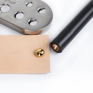 Mushroom Domed Rivet Setter Tool Steel Spike Studs Fixing Setter Hand Punching Mold Installation for Leather Craft Bags Shoes