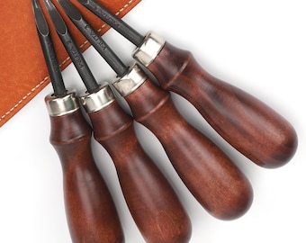 Sharp Leather Edge Beveler French Edge Skiving Polishing Tool Belt Maker High Carbon Steel Solid Wood Leather Craft Beveller