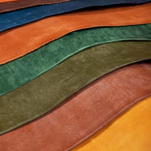 Vintage Frosted First-layer Cowhide Vegetable Tanned Leather Full Grain Sheet for Handmade Craft 2.0-2.2MM Thick Irregular 3 sq ft image 2