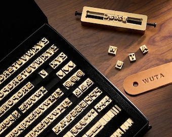 S2 Copper Brass Stamping Set Essential Letters Numbers Symbols Kit Alphabet brand iron Alphabets Hot Foil Embossing Molds Leather Craft