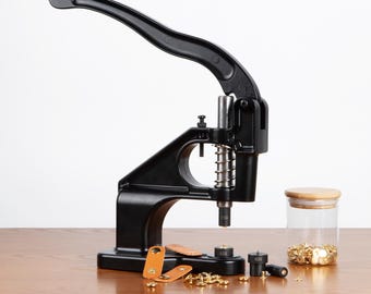 Hand Press Machine Button Installation Tool Manual Punch Grommet for Eyelets Mushroom Double Caps Rivet Press Mute leather Craft Tools