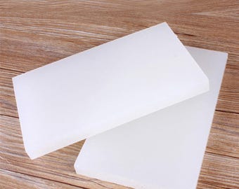 Tabla de cortar gruesa para trabajos en cuero, tapete de goma, placa perforadora, herramienta para estampar y romper hebillas, hecha a mano, de PVC blanco de alta calidad, 20 x 12 cm.