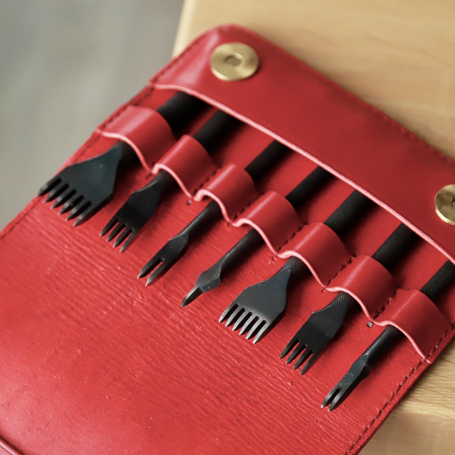 Leather Craft Hole Punch Diamond Pricking Iron Set Prongs Punches Hole ...