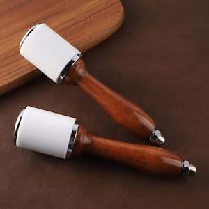 Professional Leather Mallet 460g Nylon Hammer RubberChasing Round Maul Carving Leatherworking Leathercraft Punch Printing Tool