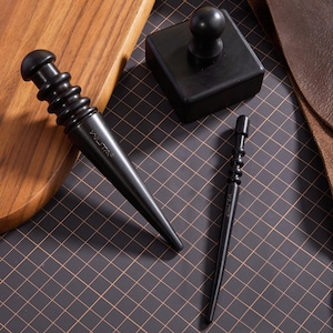 Bruñidor de bordes de cuero de madera negra de ébano, herramienta para manualidades de cuero para trabajar el cuero DIY, herramienta de pulido y esmerilado (3 tipos disponibles)