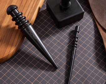 Ebony Black Wood Leather Edge Burnisher Slicker Leather Craft Tool for DIY Leather Working Polished Grinding Tool-3 Type Available