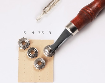Leather Tracing Wheel With 4 Wheels Wewing Tool Paper Overstitch Line Marking Gear Pattern Roulette Sewing Spacer Quilting Supplies