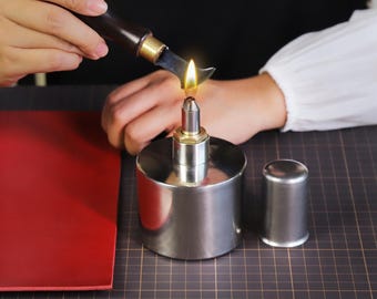 Alcohol Lamp 200ml Stainless Steel+Brass Burner Heating Lamp Sealing Wax Leather Craft Heating Dental Lab Jewelers Lamp With Wick