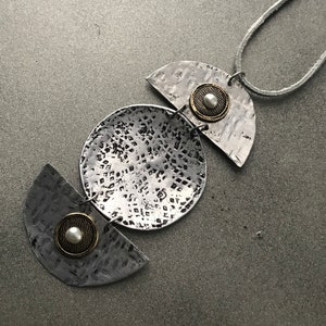 Geometric Aluminum Button Necklace - Etsy