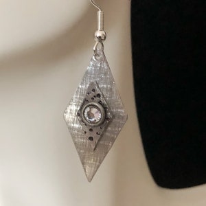 Art Deco style aluminum earrings