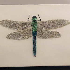 Button mosaic dragonfly