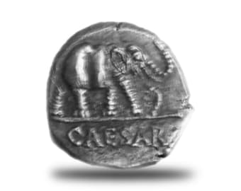 古代ローマのデナリウス象ユリウス・カエサル紀元前48～49年古代ローマ