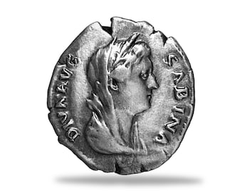 ローマのデナリウス銀貨：皇后サビナ、女神コンコルディア（鑑定書付き