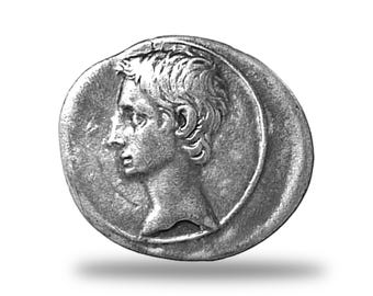 古代ローマのデナリウス金貨。アウグストゥス帝時代（紀元前27年