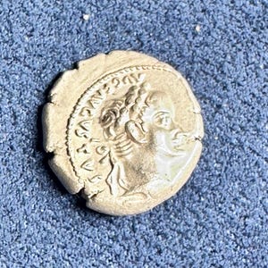Roman Imperial Denarius of Emperor Tiberius Tribute Bible Penny Hand Struck Solid Silver Coin 37 AD Twelve Emperor Set