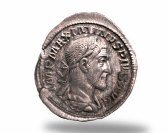 Romeinse keizer Maximus Thrax 235 na Christus oude zilveren denarius handgeslagen munt