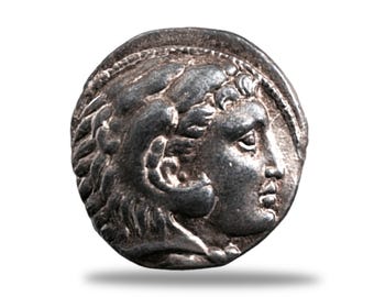 古代ギリシャのアレクサンドロス大王の銅貨4枚テトラドラクマ（紀元前