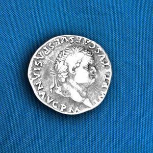 Roman Imperial Denarius of Emperor Titus  Hand Struck Solid Silver Coin