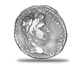 古代ローマのデナリウス金貨。アウグストゥス帝時代（紀元前27年