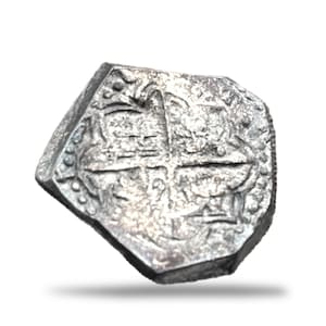 Atocha 8 Reales Cob Cut Hand Struck Coin  (1617) Assayer M VIII Hand Struck Solid Silver Coin