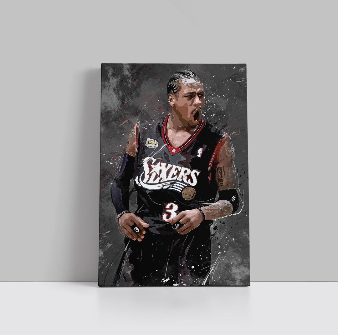 Allen Iverson Poster Philadelphia 76ers Wall Art Print Basketball ...