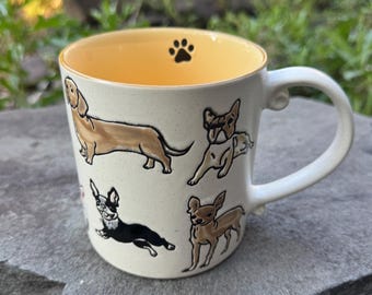 Dog Breed Coffee Mug: Charleston Pottery T-Mug, 21oz
