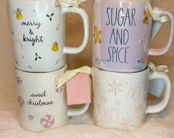 Christmas Mug Set: Holiday Coffee Cups - Merry & Bright Designs