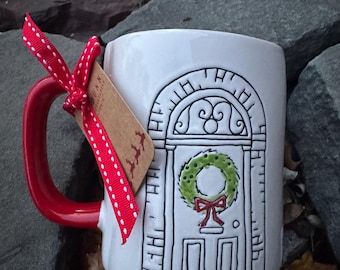 Christmas Mug  Holiday Coffee Cups - Merry & Bright Designs