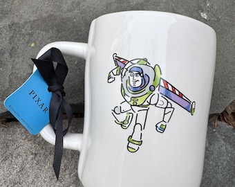Rae Dunn Disney Pixar Mug, Buzz Lightyear Double-Sided Ceramic