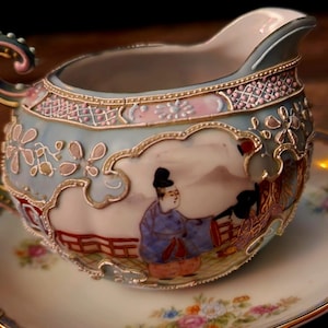 Occupied Japan Shimamura Creamer Cup and Noritake saucer