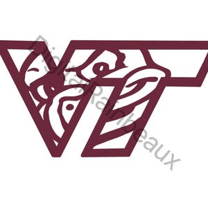 Custom Virginia Tech Graphic - thick outline