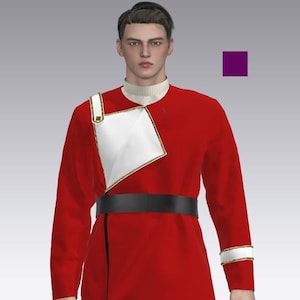 Captain Kirk Uniform Jacket and Belt Digital Pattern Sizes 40-48