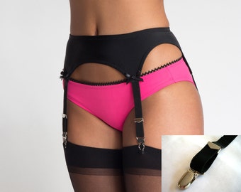 Sturdy Thigh High Sock Garter Belt with Metal Clips - More colors