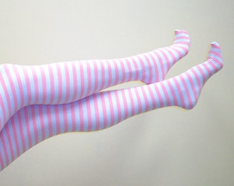 Cotton Striped Stockings In All Sizes