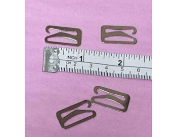 4 pc. Flat Silver Strap Hooks for 3/4" Strap