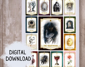 Pôster de Cartas da Providência com Fundo Preto: Série Shepherd King - Impressão Artística (Download Digital em Arquivo JPG A4) Booktok