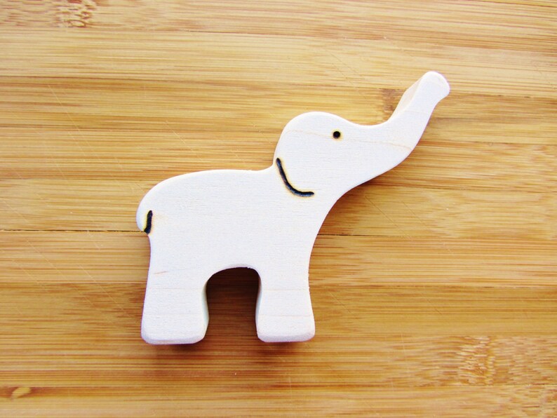 wooden elephant teether