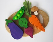 Wooden Vegetable Play food Waldorf Eco Children Kitchen