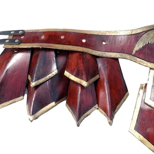Womens Leather Valkyrie Fantasy Armor Waist Belt - Norse Goddess Hel - Medieval - LARP - Comic Con