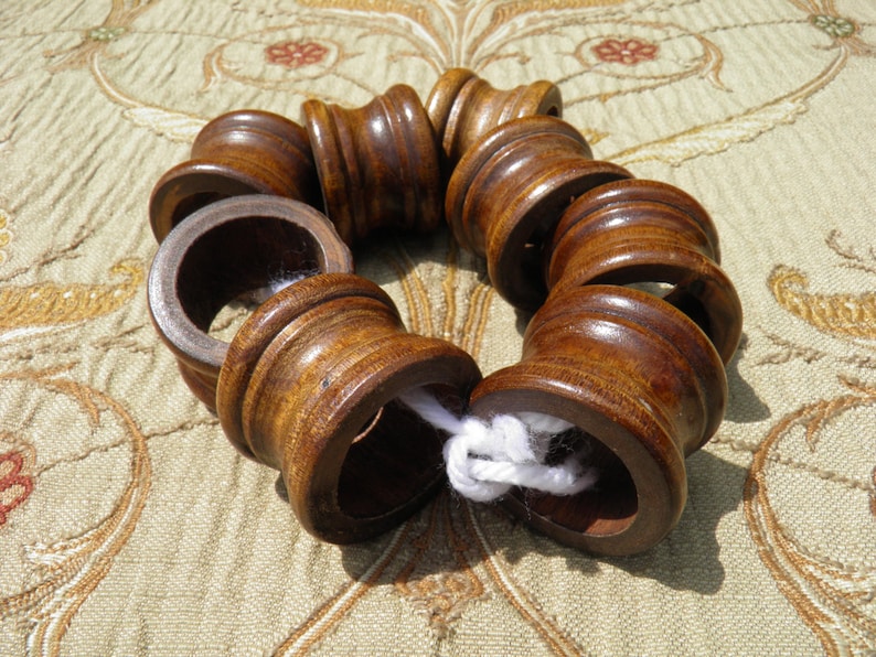 8 Piece Set Farmhouse Country Tableware No 2 Vintage Napkin Rings Price Reduced Wood Napkin Rings Wooden Utensil Rings