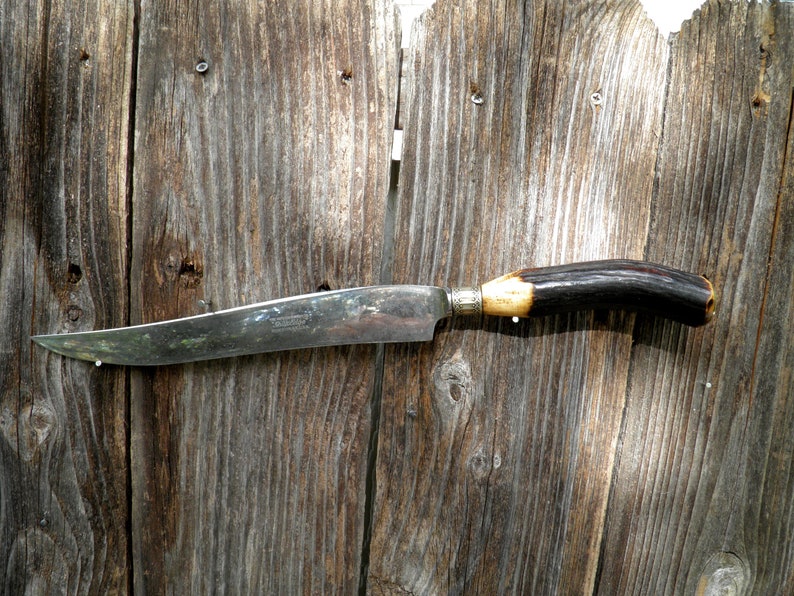 Stag Horn The Robeson Cutlery Co Antler Bone Carving Knife Etsy